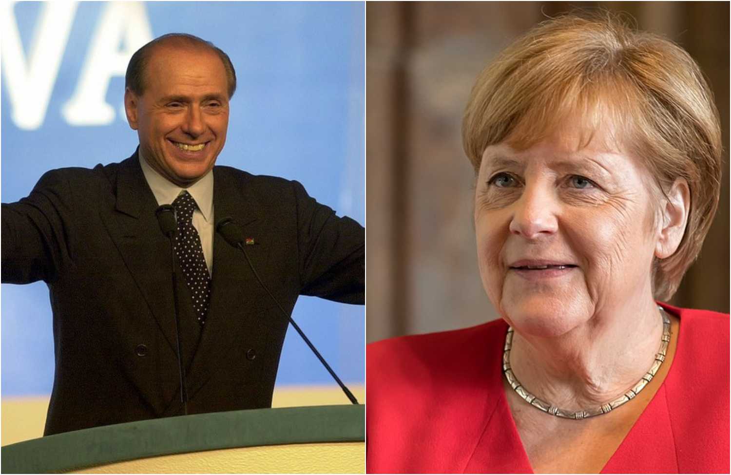Silvio Berlusconi i Angela Merkel.